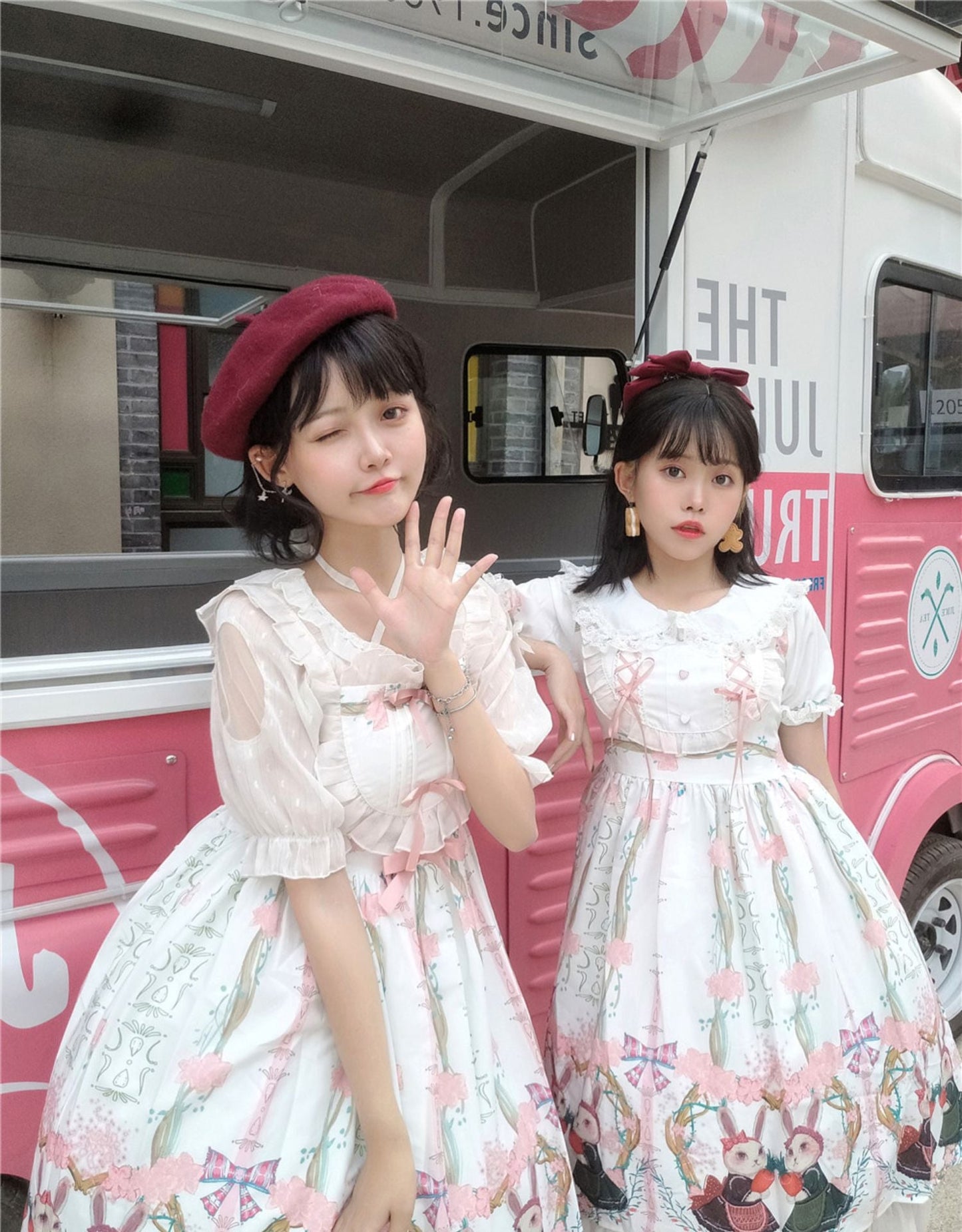 Niu Niu - Picnic Bunny Girl - Plus Size Lolita JSK Short Sleeve OP Dress