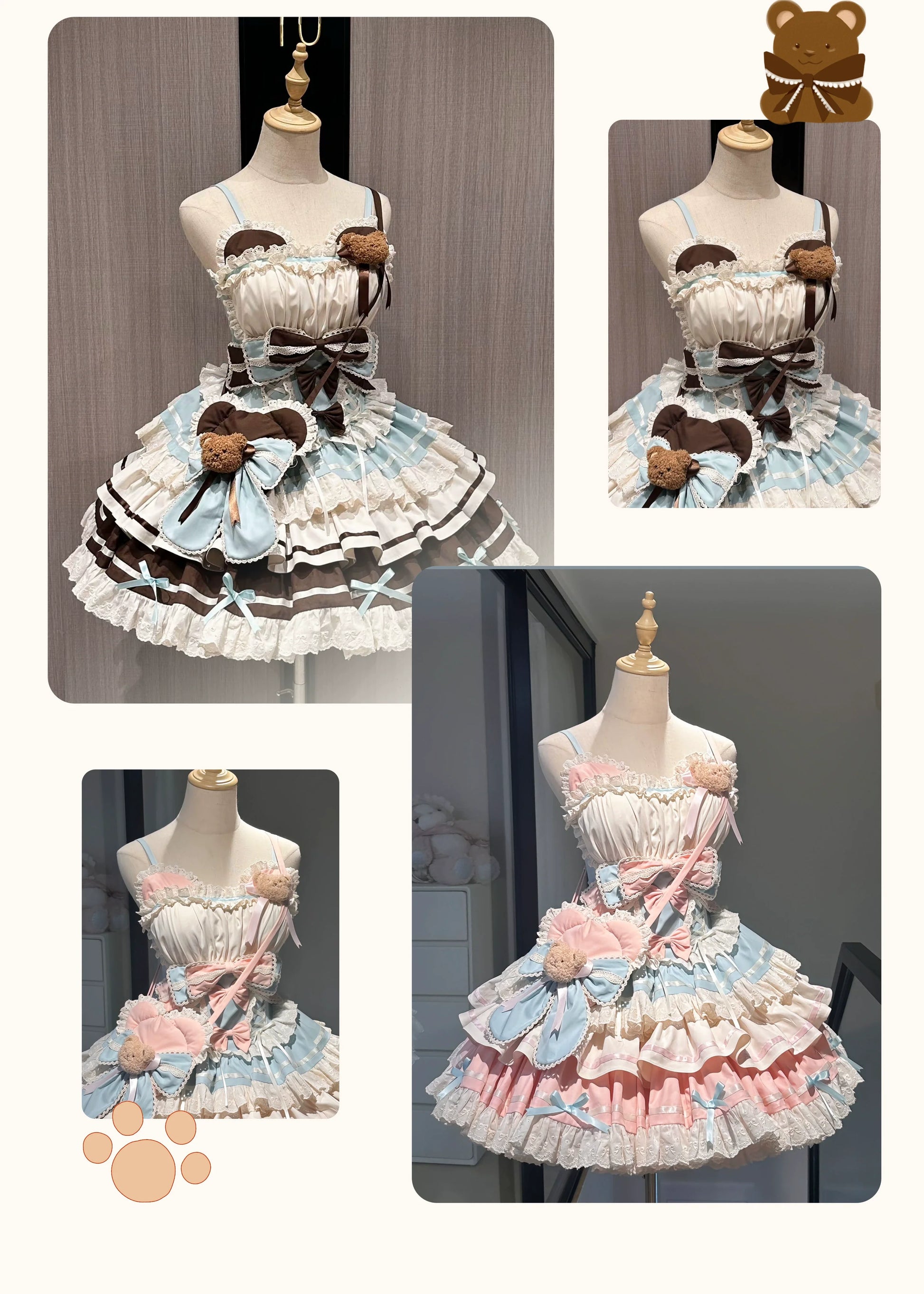 Platycodon House - First Love Bear - Sweet Lolita JSK Dress Idol Lolita Puffy Dress