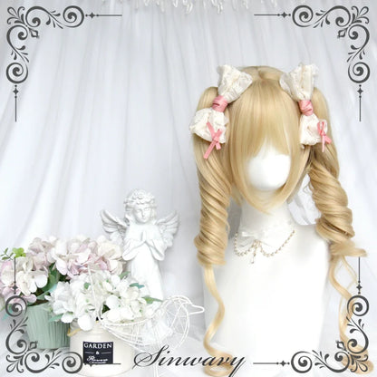 Sinwavy - Kawaii Lolita Wig Blonde Double Ponytail Wig