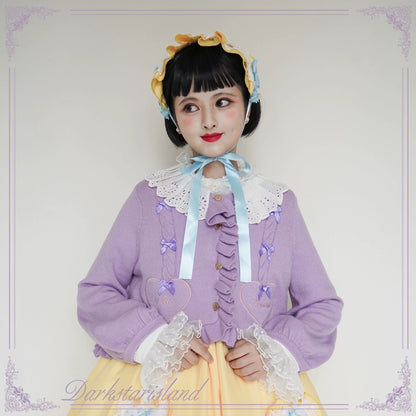 Dark Star Island - Sugar Frost - Sweet Lolita Cardigan Knit Embroidered Sweater