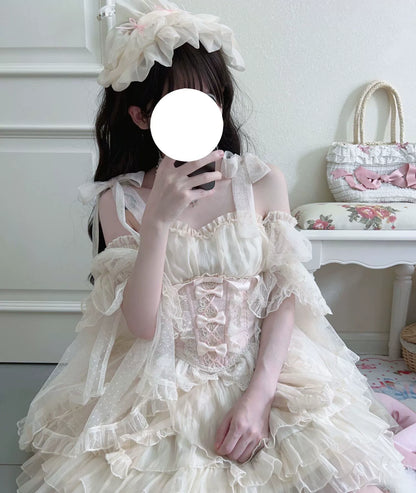 Original Design - Heart Flutter Love - Sweet Lolita Accessoriy Set and Inner Wear Multicolors