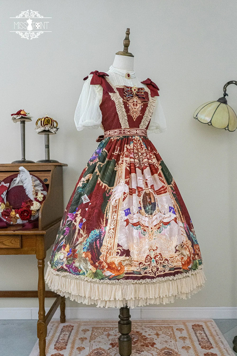 Miss Point - Kaleidoscope - Retro Lolita Dress Oil Painting Print JSK Dress Customized