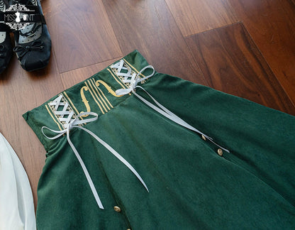 Miss Point - Golden Movement - Elegant Lolita Fishbone Skirt Customized