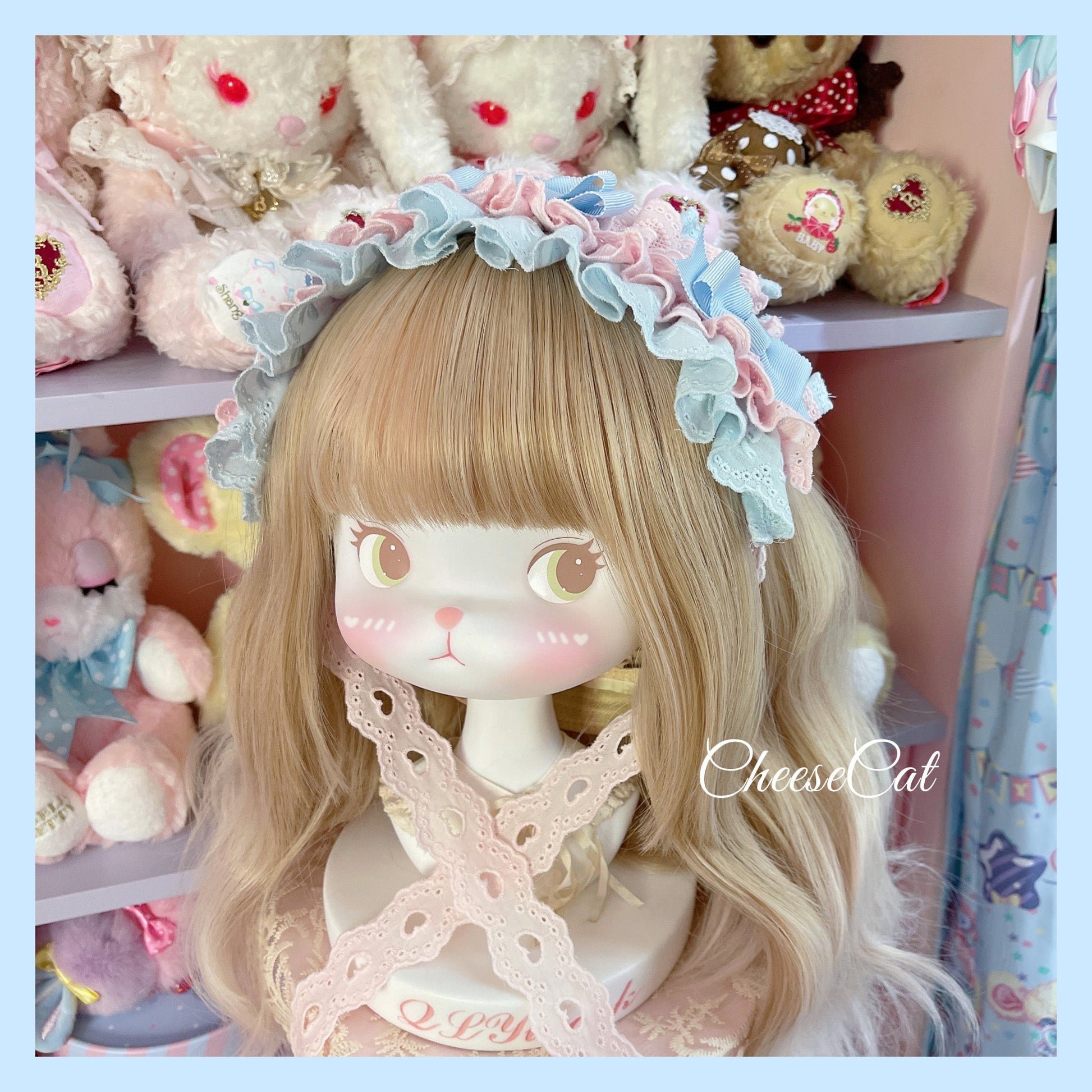 Cheese Cat - Doll Lullaby Tabby Cat Cotton Lolita Headdress