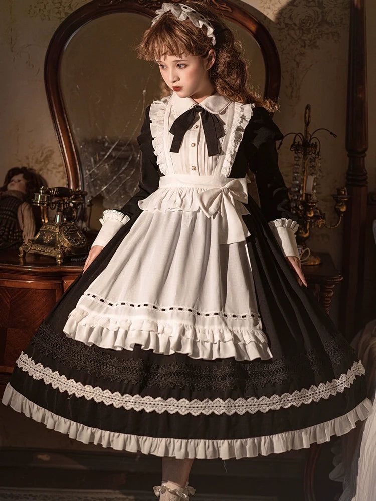 Sweet Date - Halloween Gothic Lolita OP Maid Lolita Dress Elegant Lolita OP