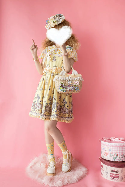 Chemical Romance - Hello Duck - Kawaii Lolita JSK Duck Print Lolita Dress