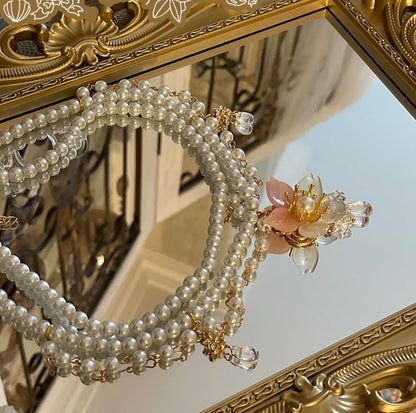 Red Maria - Jellyfish Sakura - Elegant Blue White Handmade Accessories