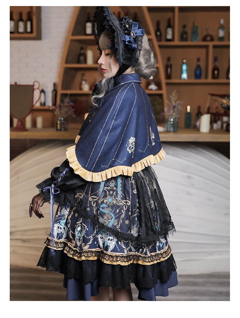 YingLuoFu - God Redemption - Retro Gothic OP, Printed Dress