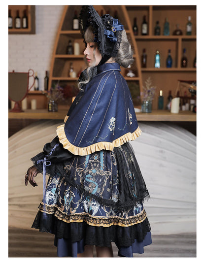 YingLuoFu - God Redemption - Retro Gothic OP, Printed Dress