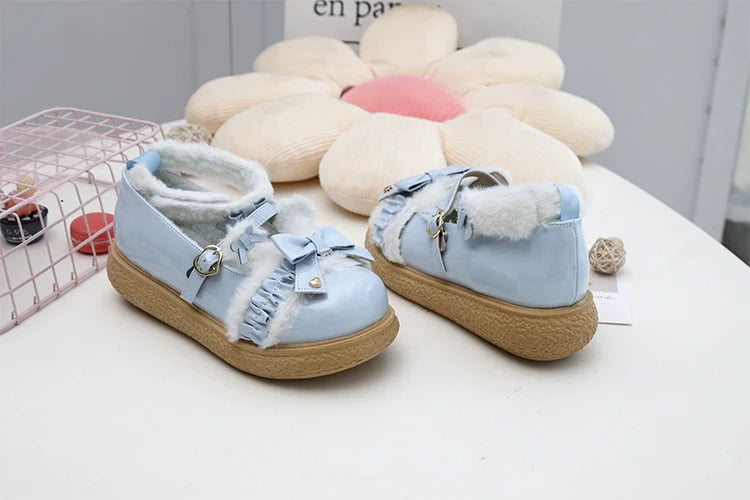 Fairy Godmother - Winter Girly Lolita Shoes Lolita Ankle Strap Shoes