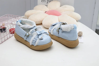 Fairy Godmother - Winter Girly Lolita Shoes Lolita Ankle Strap Shoes