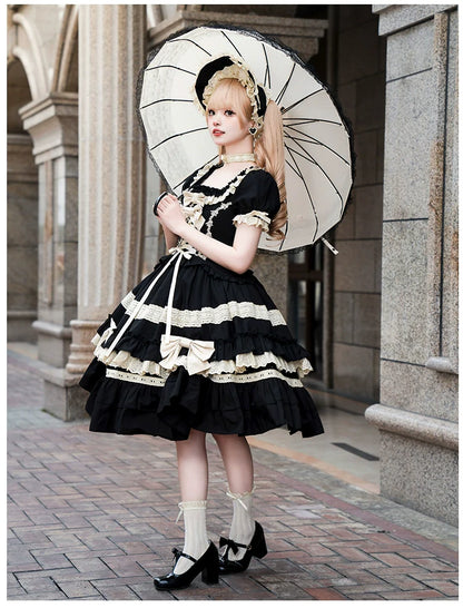 With PUJI - Chapter Seven - Spring Cotton Lolita OP Dress Doll-Like Dress