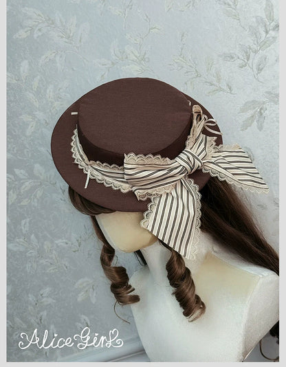 Alice Girl - Duke of Victoria - Classic Lolita Top Hat & Brooch