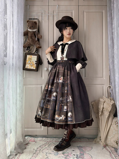 Miss Point - German Bookshelf - Classic Lolita OP Dress & Detachble Cape