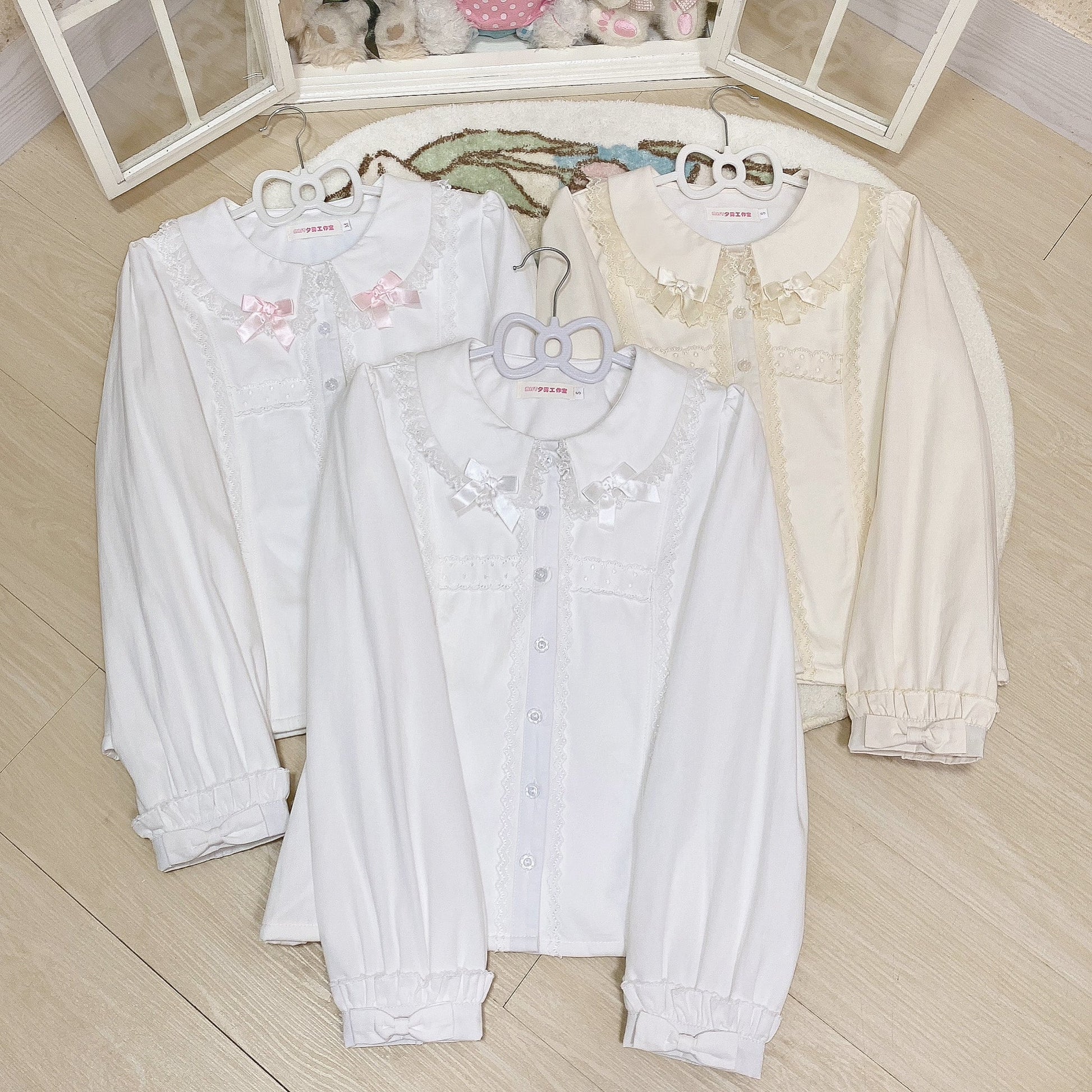 MIST - Grace Deer - Sweet Lolita Blouse with Peter Pan Collar and Long Sleeves