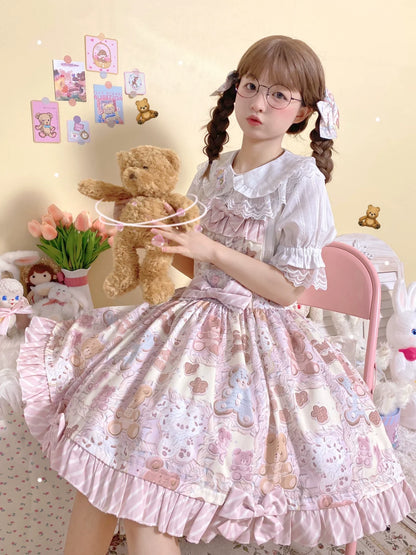 Akiyama Future Studio - Kawaii Little Bear Lolita Salopette Daily Lolita JSK