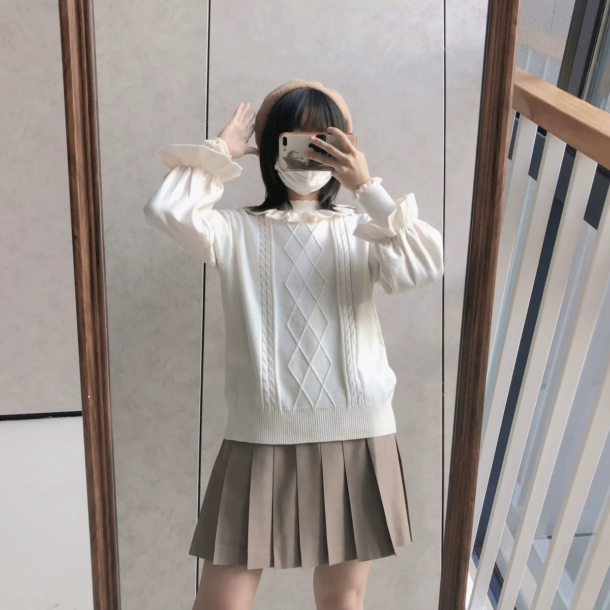 Forest Fluorescent Carps - Sweet Lolita Sweater Autumn and Winter Lolita Inner Wear