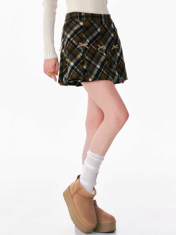 A-line plaid skirt【s0000010164】