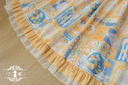 Miss Point - Daisy Lemon - Daily Lolita Lemon Print JSK Customized