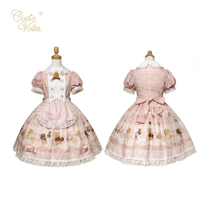 CutieVolta - Blissful Confectionery - Sweet Lolita OP Dress Bear Print JSK
