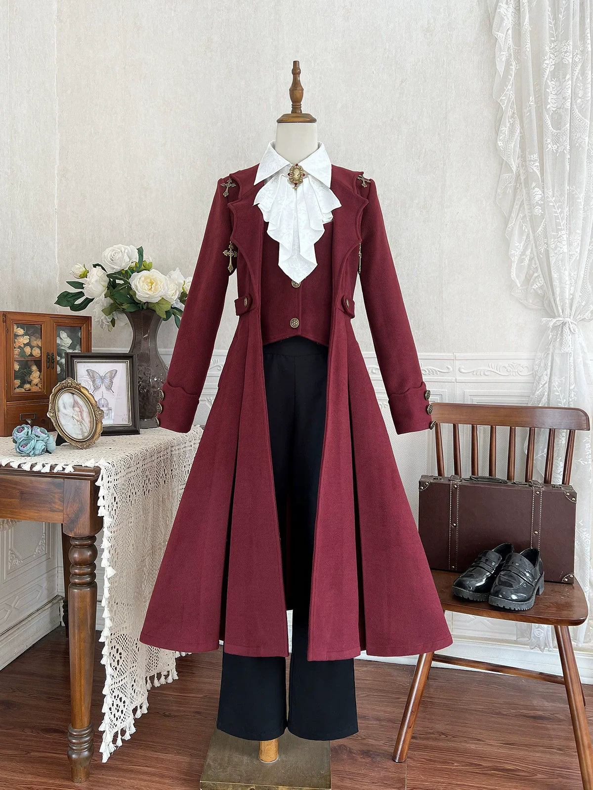 Cornfield Lolita - The Legend of Dracula - Gothic Ouji Lolita Winter Coat Set