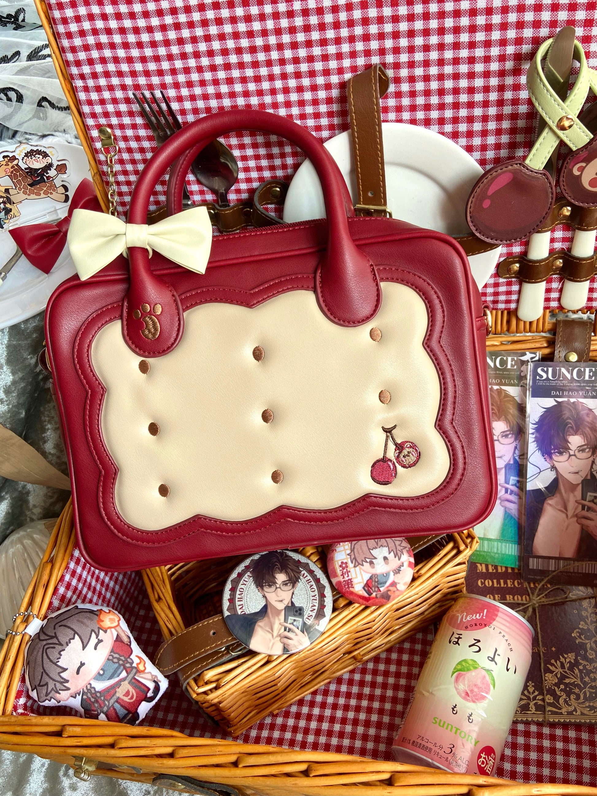 Morning Glory - Kawaii Lolita Bag Cherry Biscuit Shoulder Crossbody Handbag