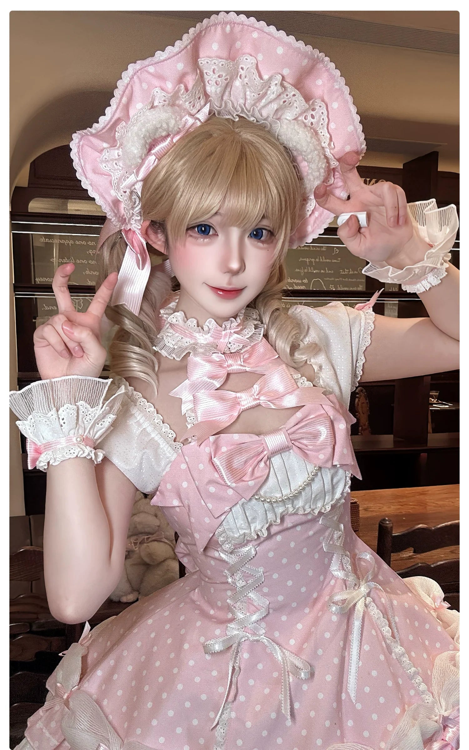 Alice Girl - Old School Polka Dots - Halter Neck Sweet Lolita OP Dress