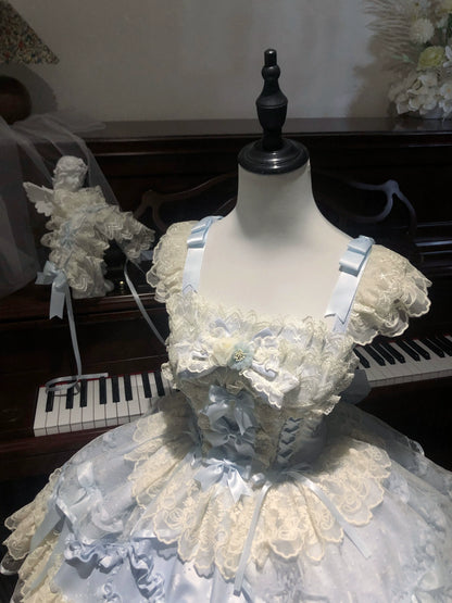 Sugar Girl - Dreamy Butterfly - Ballet-style Sweet Lolita JSK Dress With Large Bow Trailing