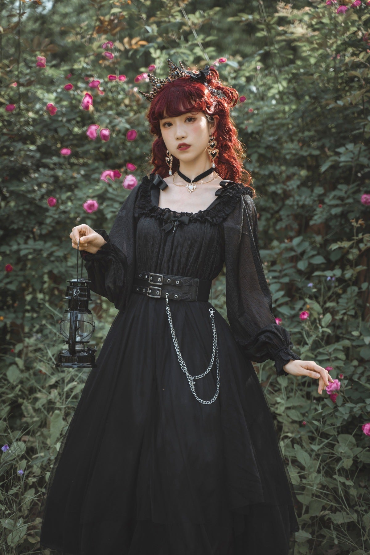 Cornfield Lolita - The Girl Assassin - Halloween Gothic Lolita Irregularly Hemline Dress