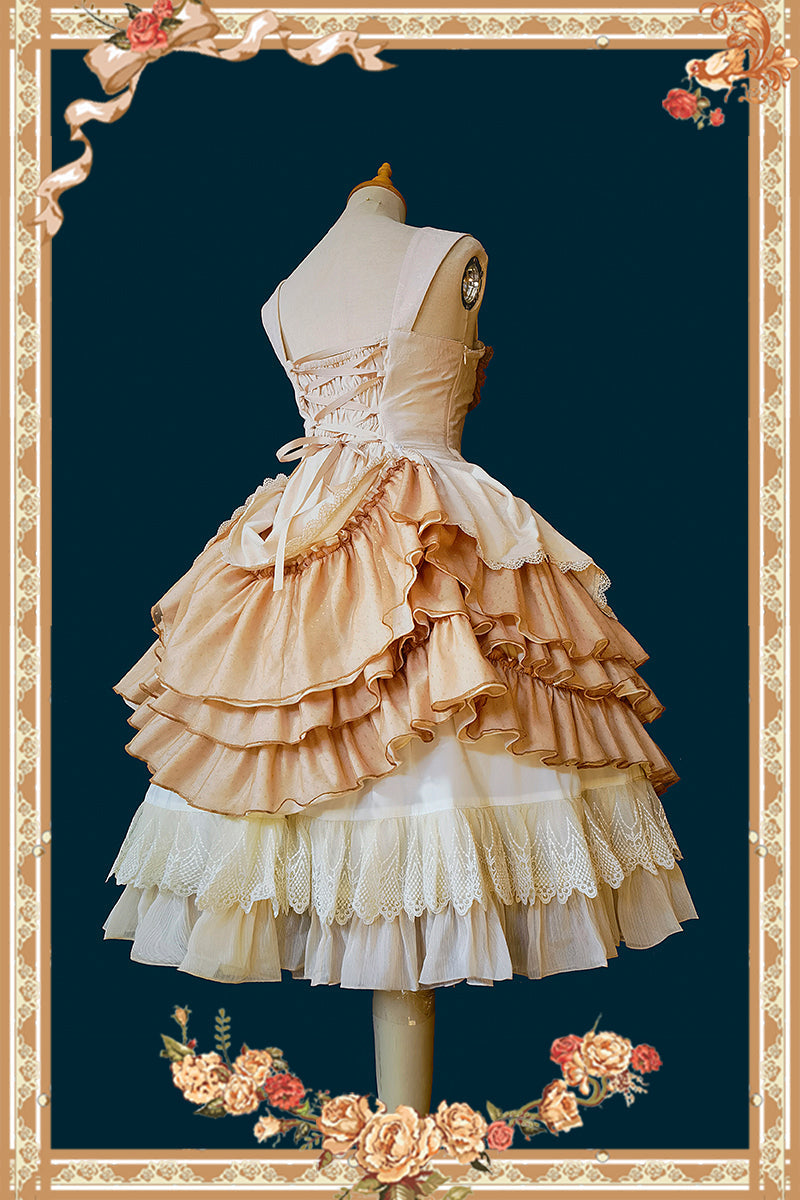 Infanta - Waltz - Classic Lolita JSK Tiered Dress with Bunny Ear Blouse