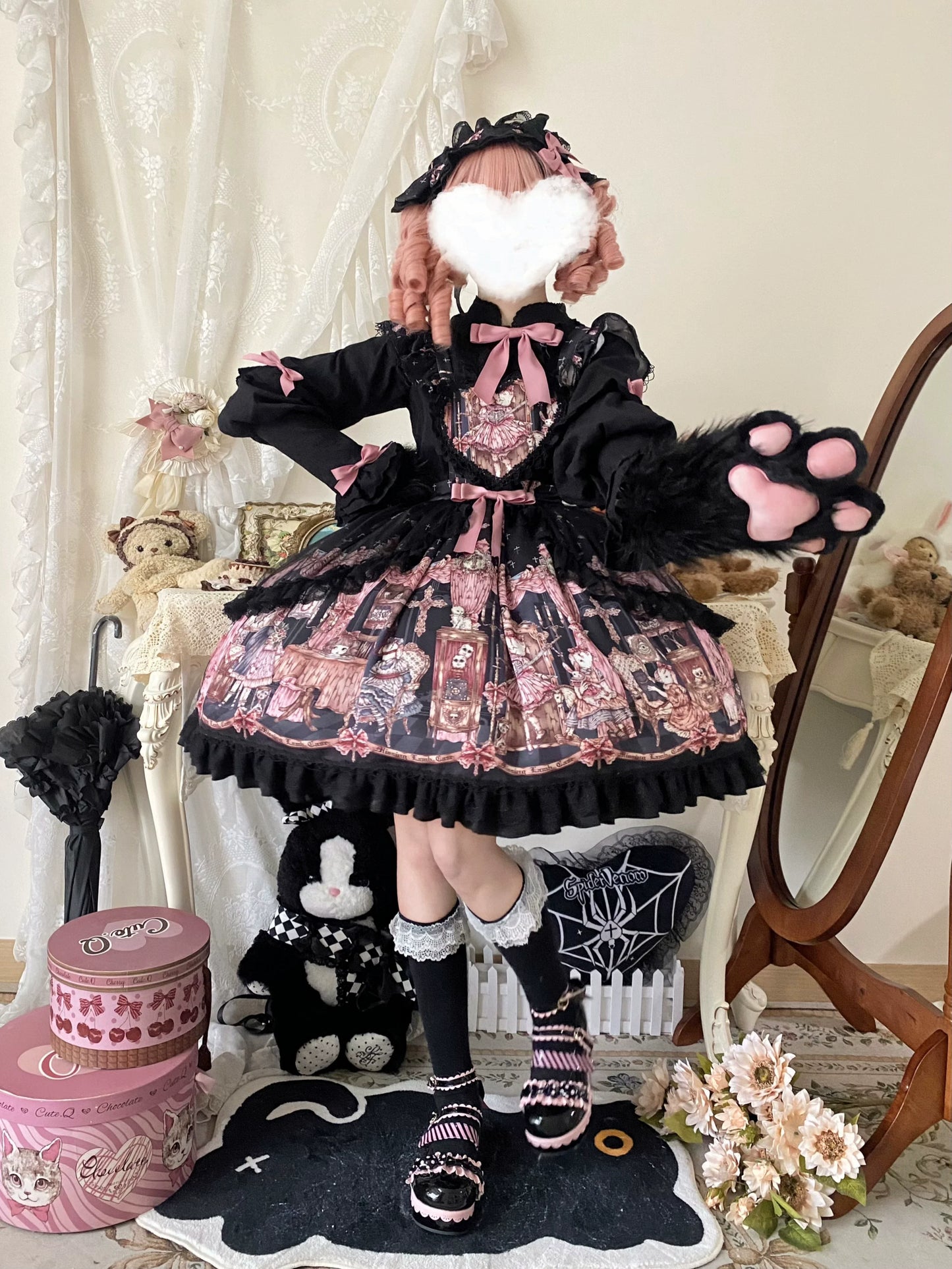 Uncle's Workshop - Missing Lamb Case - Gothic Lolita Dress Set with Sheep Prints