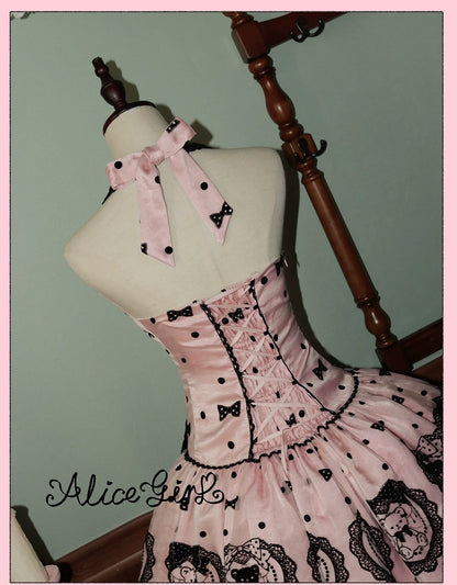 Alice Girl - Brown Sugar Bear - Printed Sweet Lolita Dress, Multiple Styles
