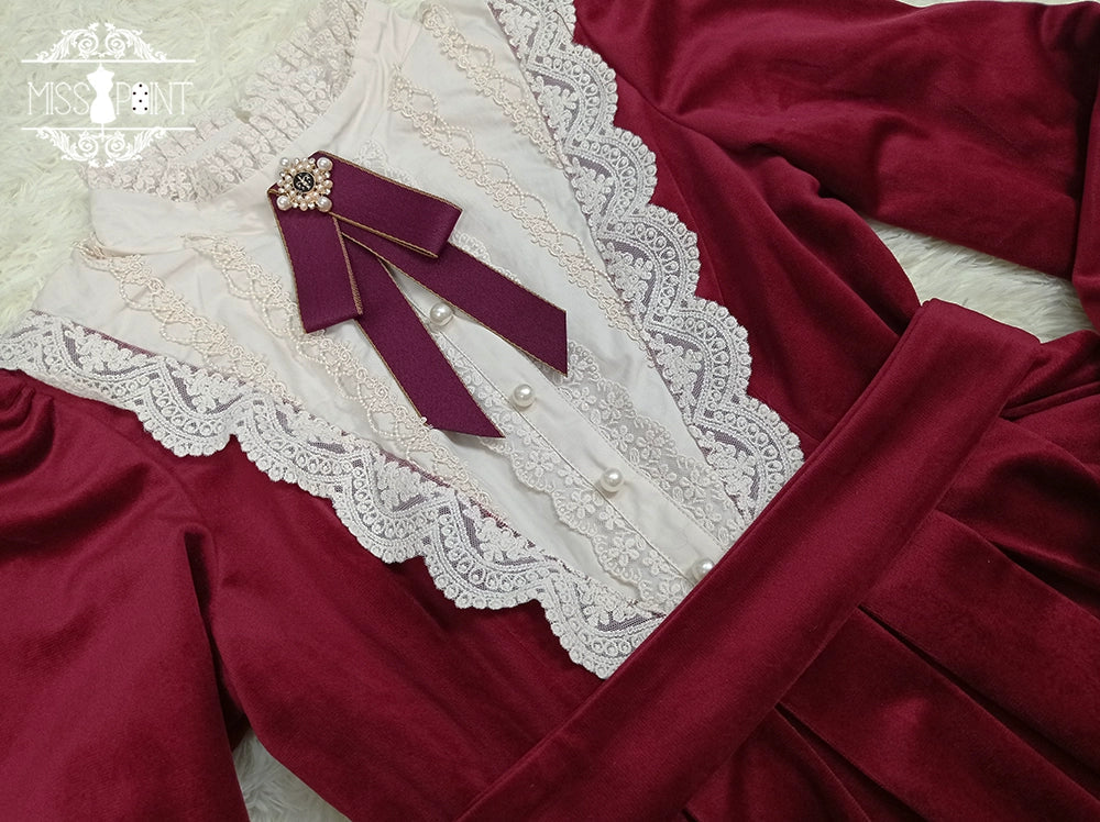 Miss Point - Customized Lolita Dress Vintage Elegant Velvet OP Dress