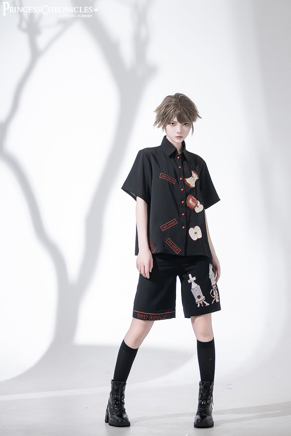 Princess Chronicles - badapple - Ouji Lolita Black Shirt and Shorts