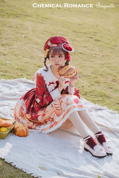 Chemical Romance - Freshly Baked Bread - Sweet Lolita OP Dress Long Sleeve Dress