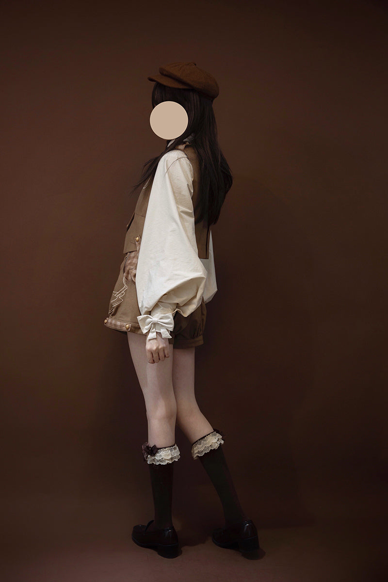 Piggy Bun - Famous Detective Goose - Ouji Lolita Shorts Set, Pockets