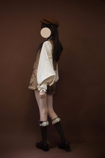 Piggy Bun - Famous Detective Goose - Ouji Lolita Shorts Set, Pockets