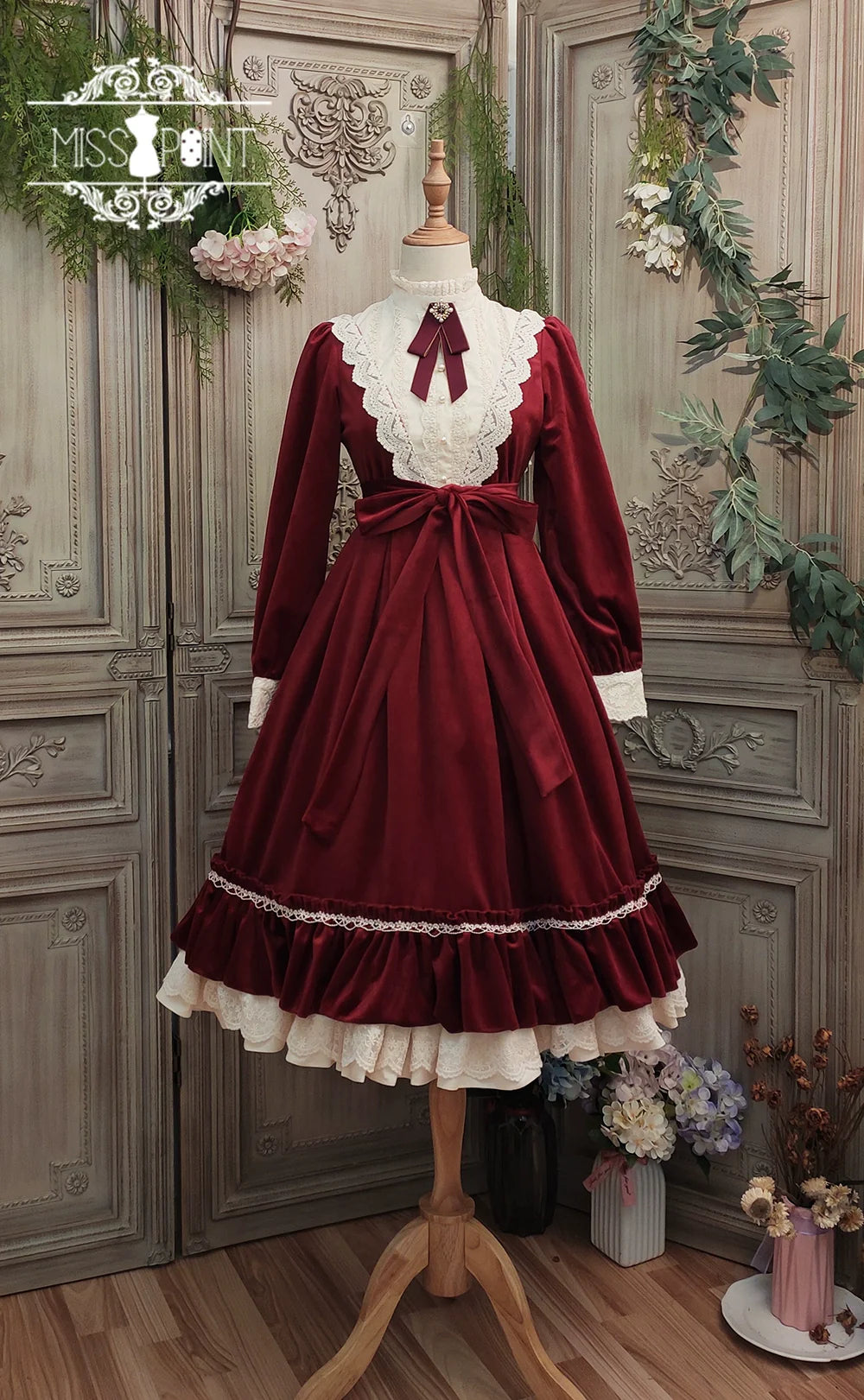 Miss Point - Customized Lolita Dress Vintage Elegant Velvet OP Dress