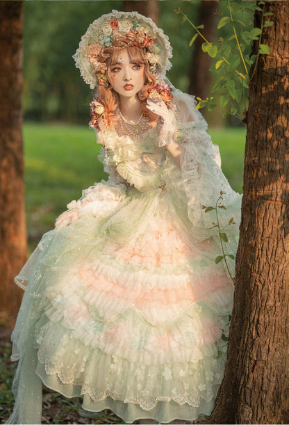 Cat Fairy - The Floating Fireflies and Dreams - Gorgeous Wedding Lolita Tea Party Dress