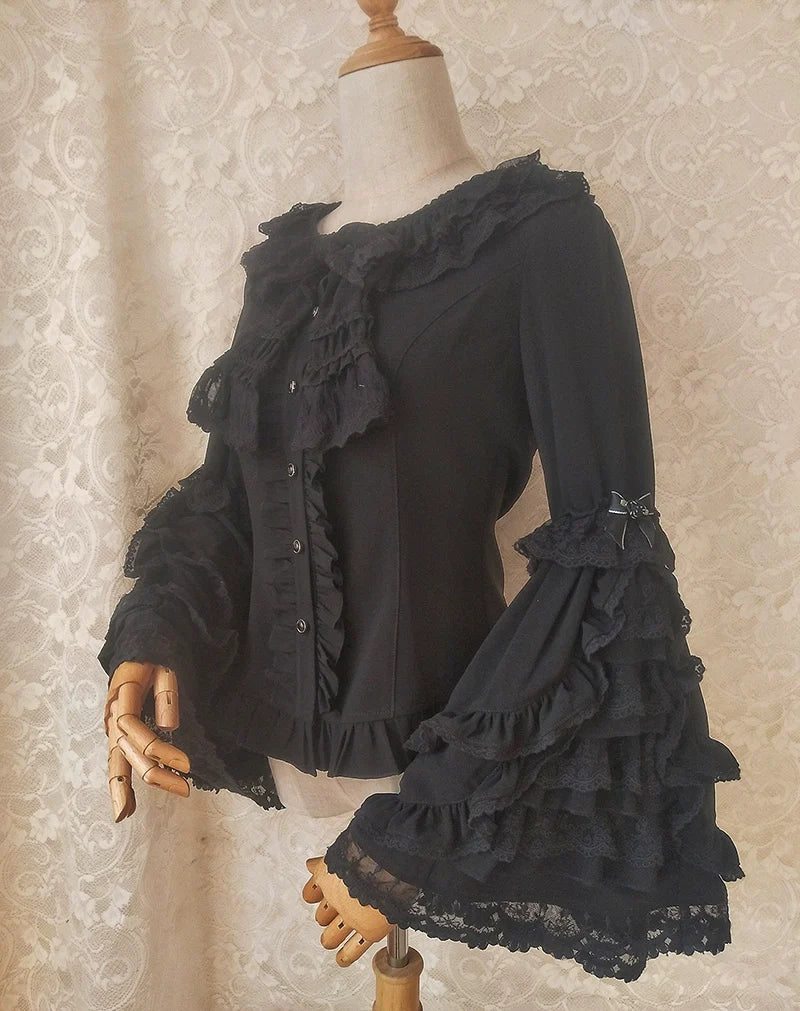 Youlan Lane - Retro Lolita Hime Sleeve Lolita Blouse