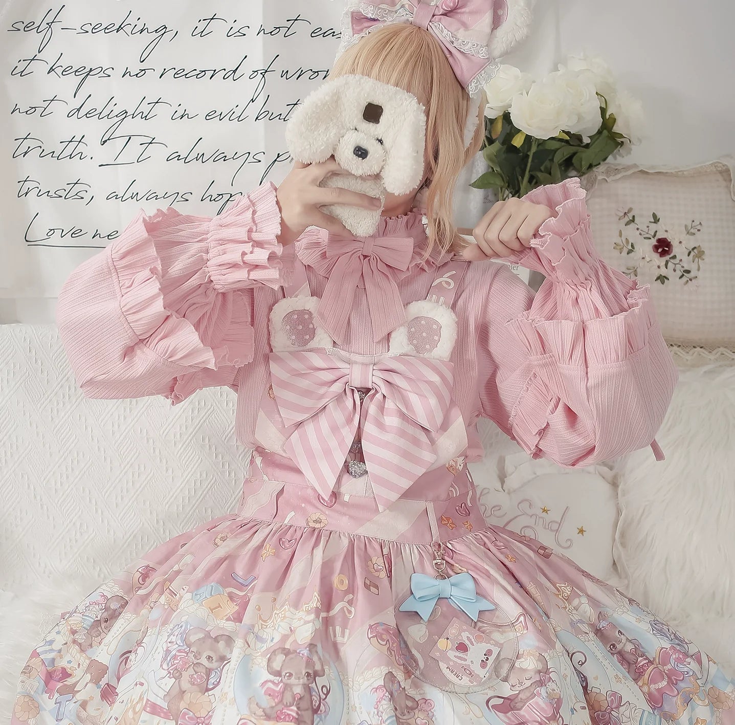 MIST - First Snow - Sweet Lolita Sweater Winter Puff Sleeve Knitting Innerwear