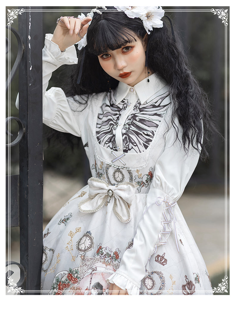 YingLuoFu - Black Fairytale - Gothic Twins Lolita JSK
