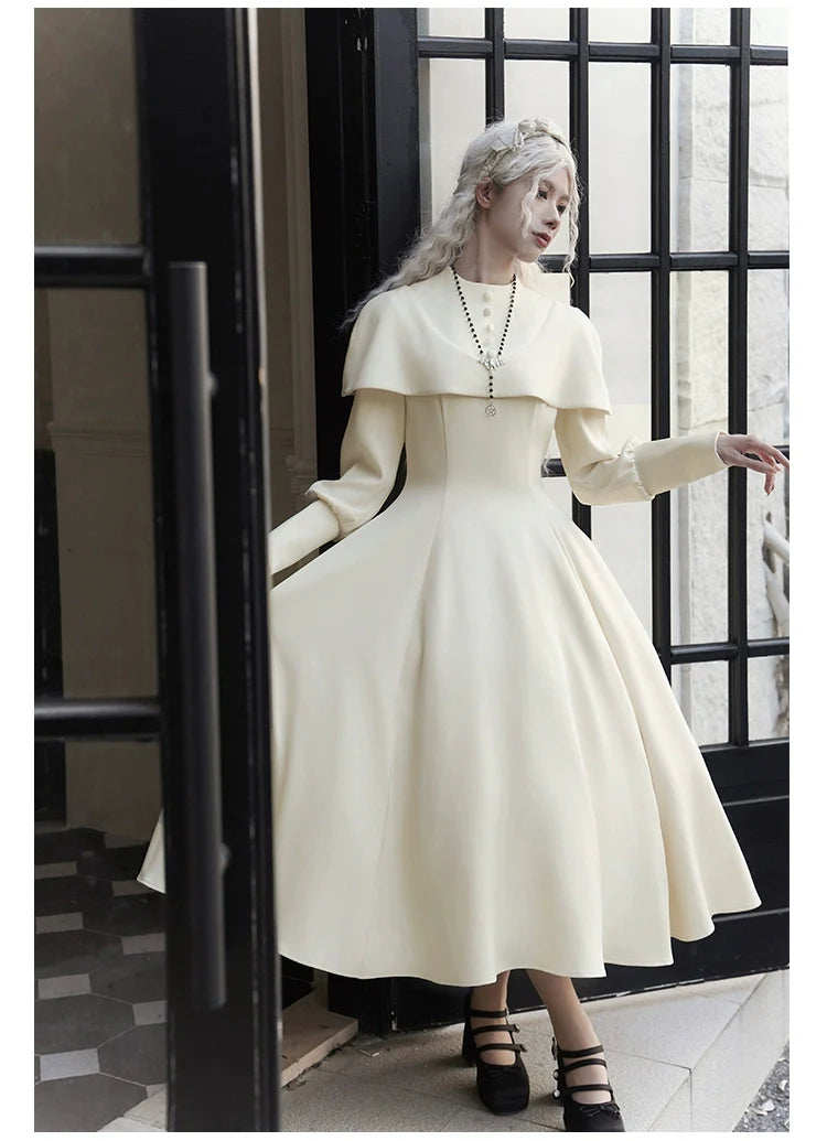 With PUJI - 13th Night - Gothic Lolita OP Dress with Built-in Cape