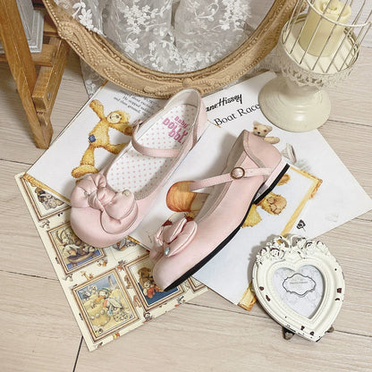 Dolly Doll - Little Fat Ding - Sweet Lolita Shoes Low Heel Round-toe Shoes