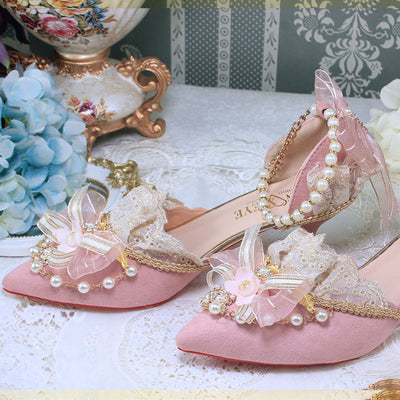 One Night - Pointy Toe Wedding Bride Lolita Heels