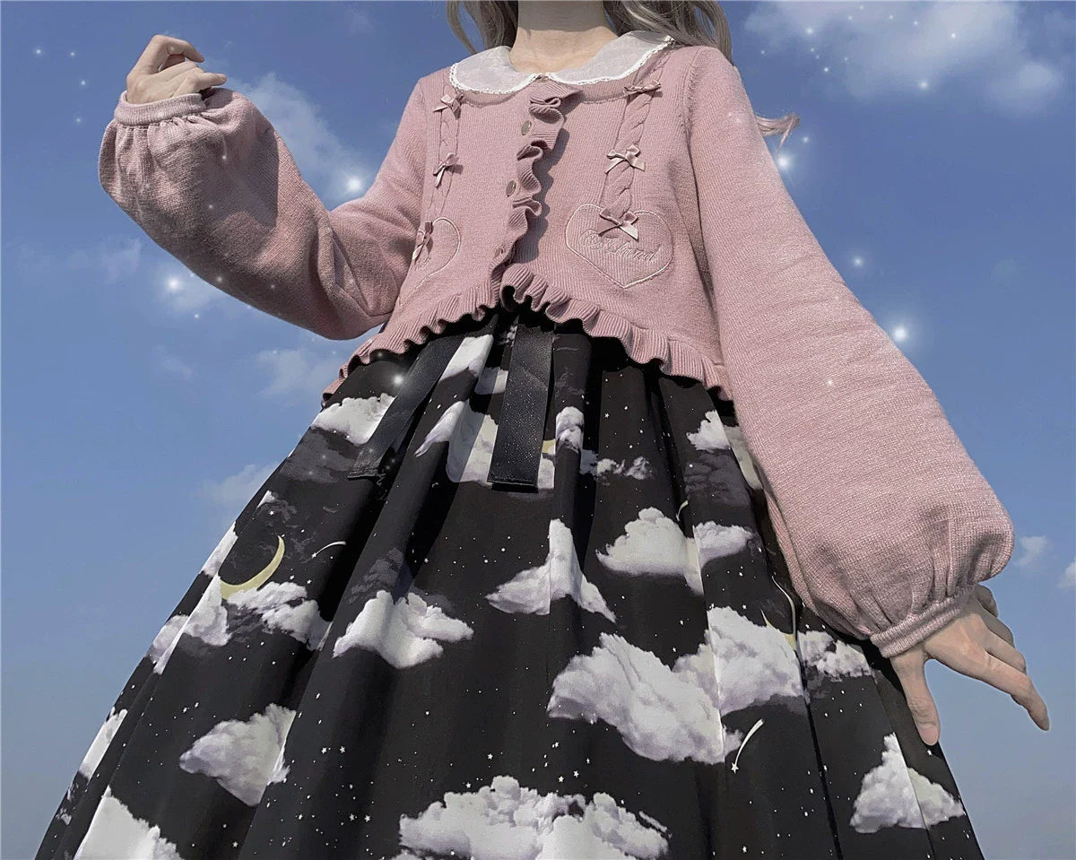 Dark Star Island - Sugar Frost - Sweet Lolita Cardigan Knit Embroidered Sweater