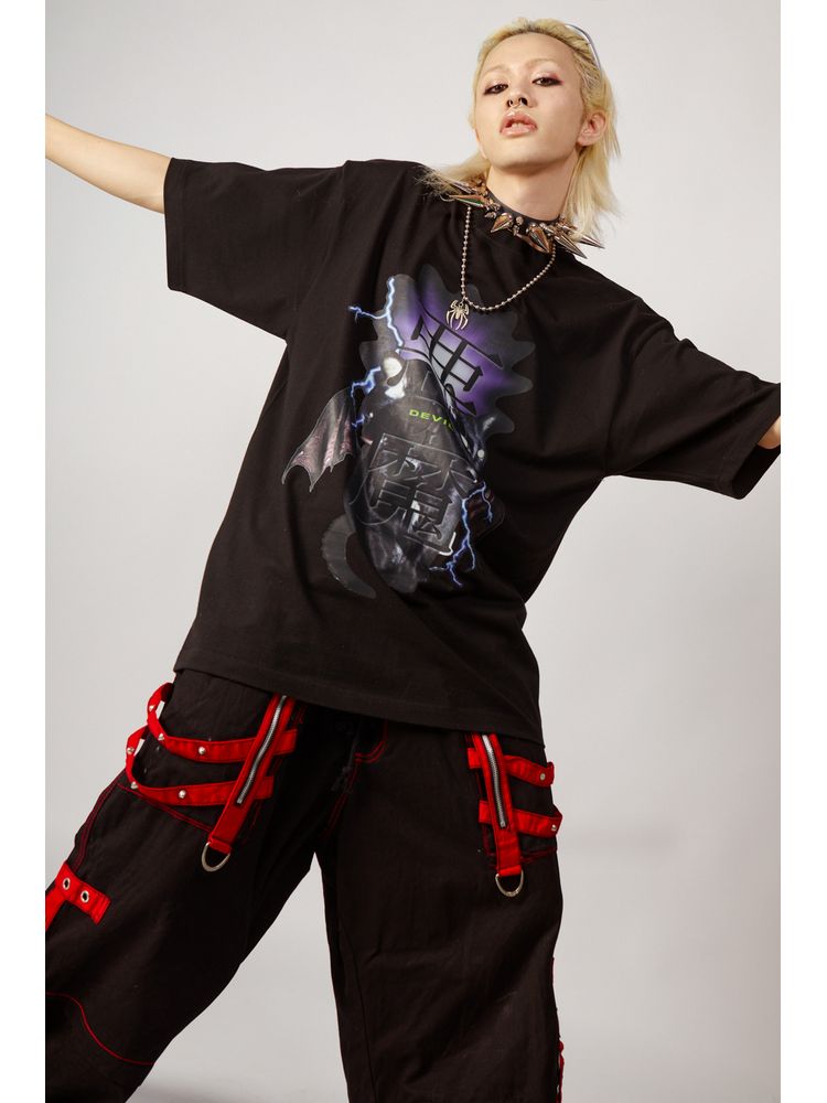 Angel and Devil loose T-shirt【s0000001845】