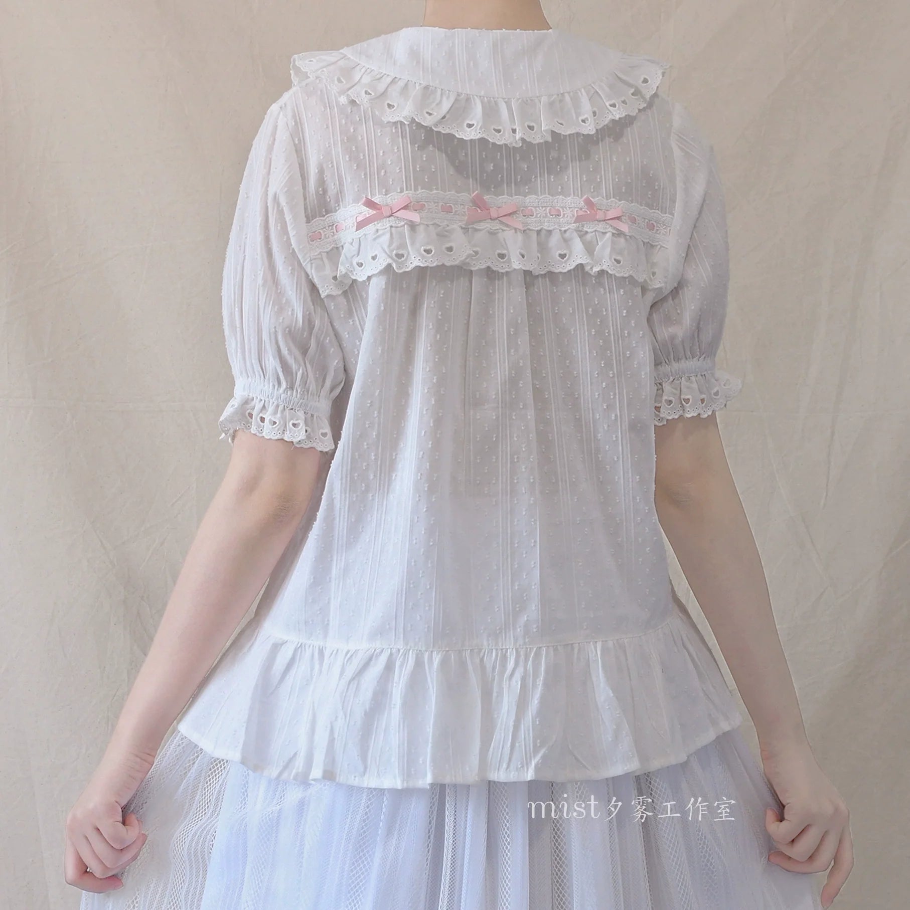 MIST - Cotton Sweet Lolita Blouse, Peter Pan Collar