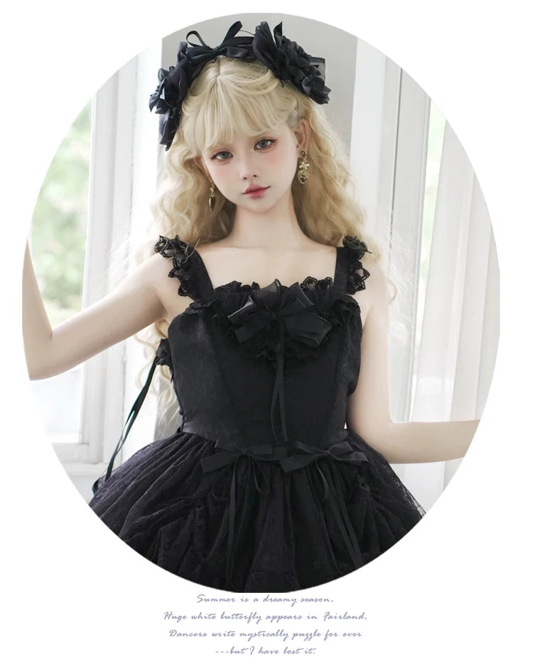 Eieyomi - Iris Love - Gothic Princess Lolita JSK Dress + Elegant Chiffon Top