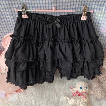Sugar Girl - Cotton Lolita Bloomer, Loose Ruffled Hem Petticoat